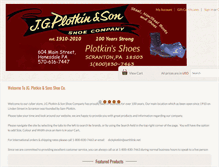 Tablet Screenshot of plotkinshoes.com